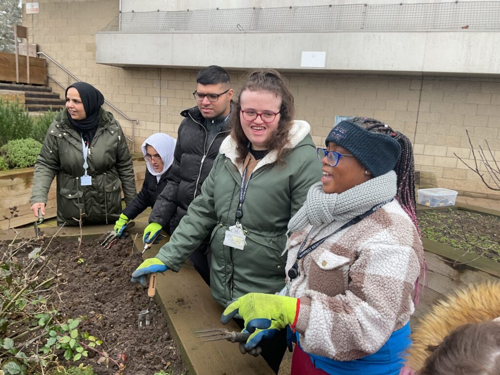 Foundation Learning students in allotment