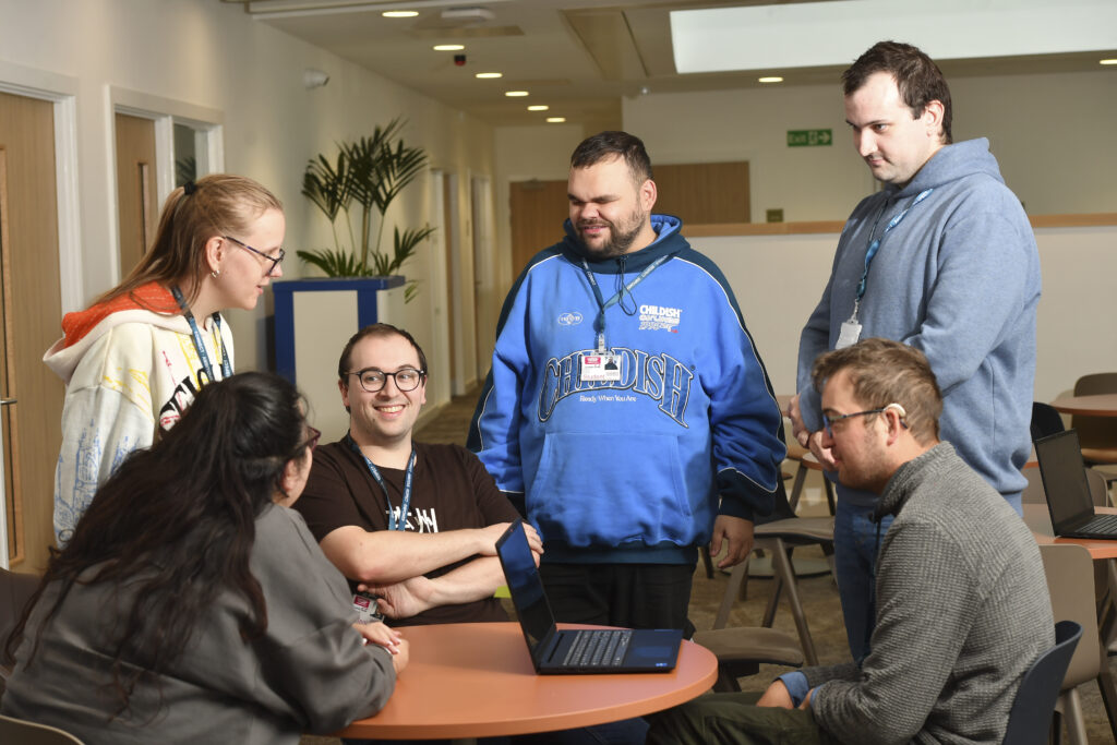 Adult foundation learning students interacting