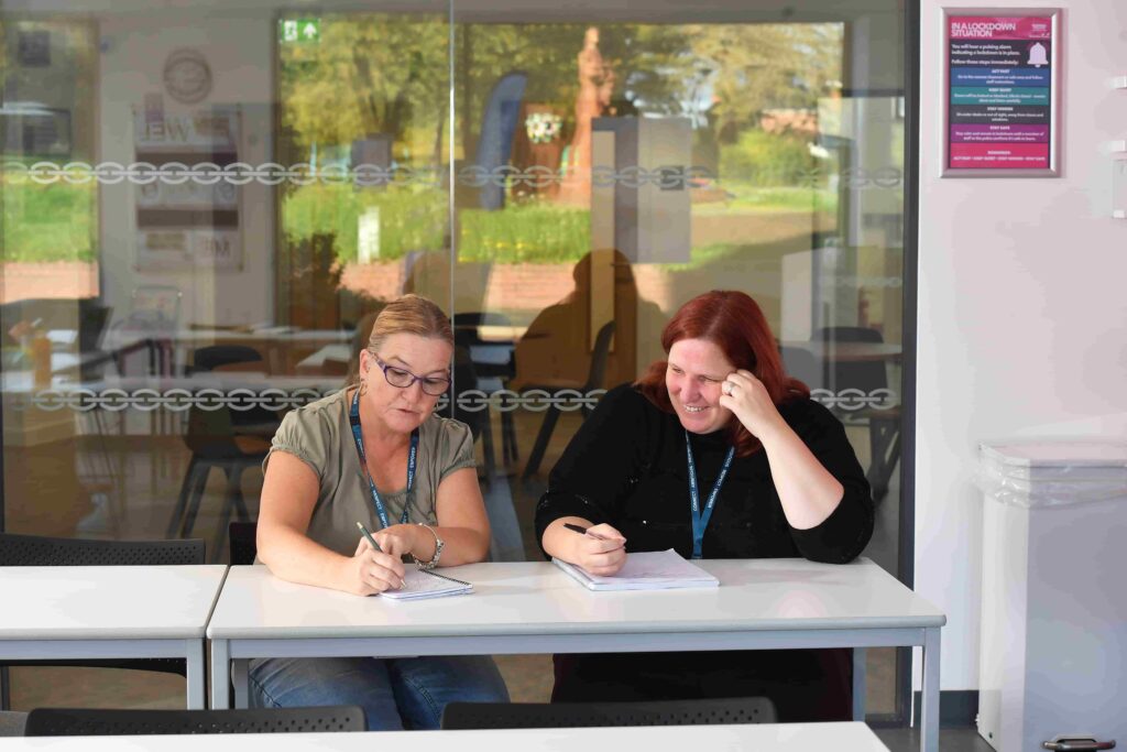 Adult students in classroom